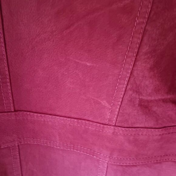 Twiggy London Suede Leather Jacket Women's Rust Moto Coat Zip Up MEDIUM - Picture 9 of 16